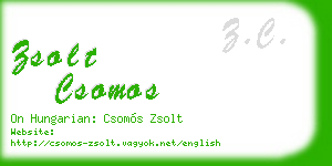 zsolt csomos business card